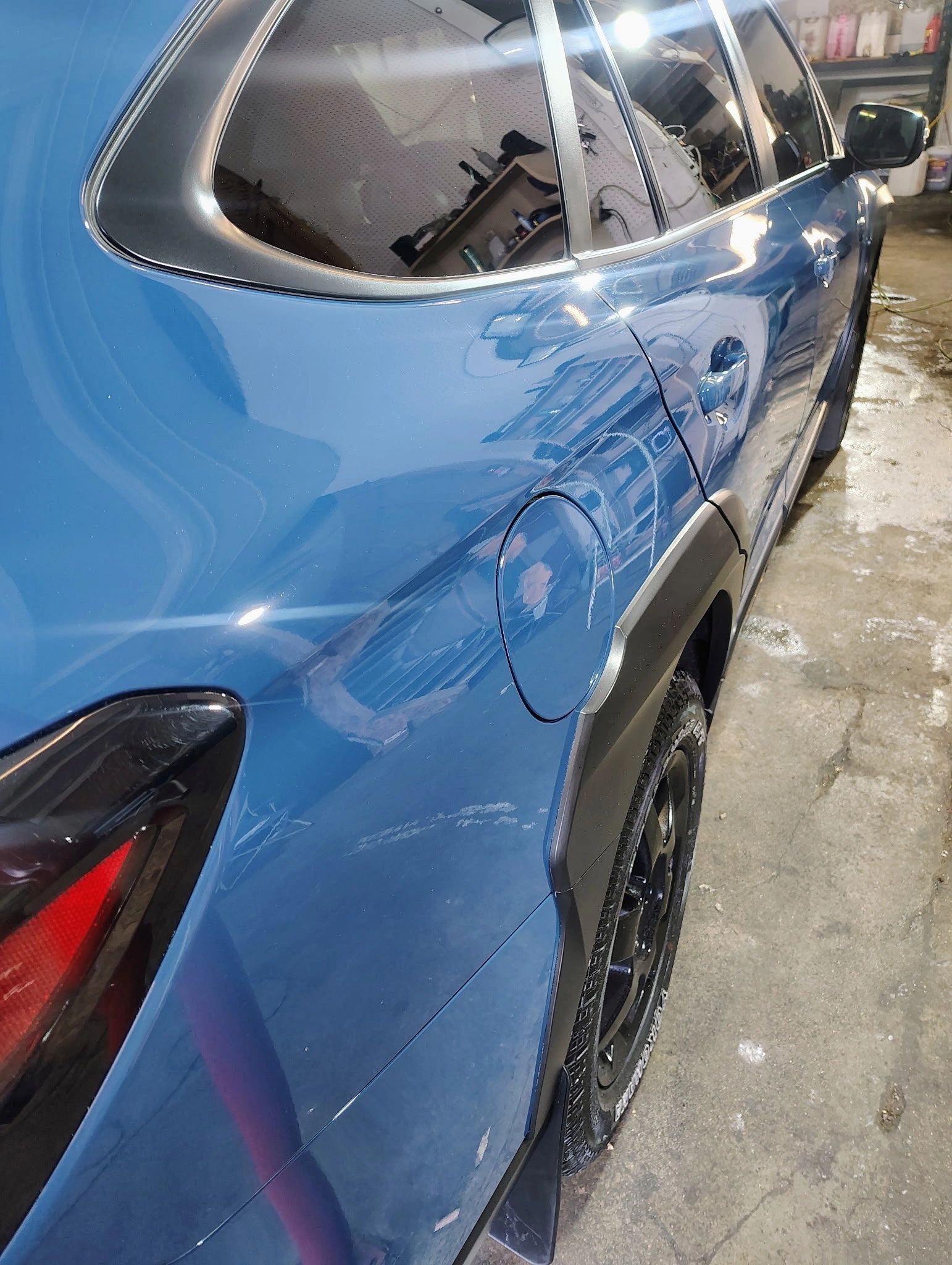 Detailing work on vehicle